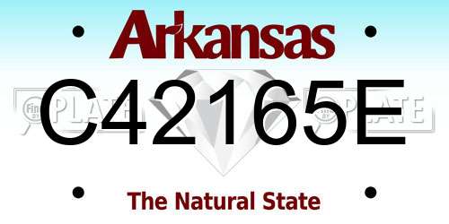 C42165E Arkansas License Plate