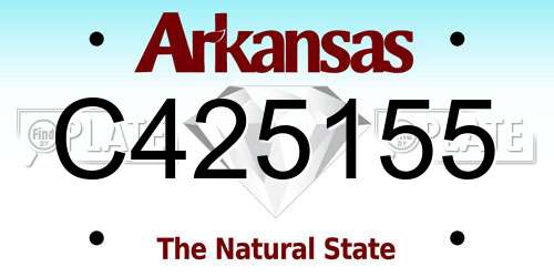 C425155 Arkansas License Plate