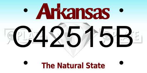 C42515B Arkansas License Plate