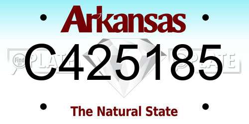 C425185 Arkansas License Plate