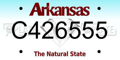 C426555 Arkansas License Plate