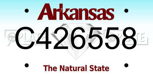 C426558 Arkansas License Plate