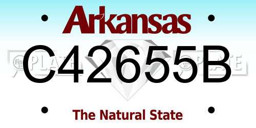 C42655B Arkansas License Plate