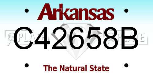 C42658B Arkansas License Plate