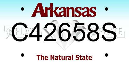 C42658S Arkansas License Plate