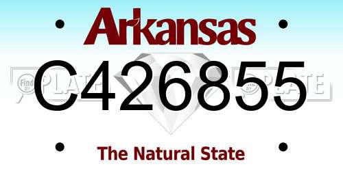 C426855 Arkansas License Plate