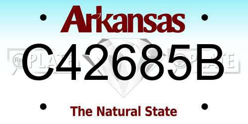 C42685B Arkansas License Plate