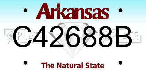 C42688B Arkansas License Plate