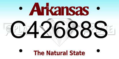 C42688S Arkansas License Plate