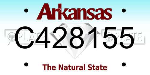C428155 Arkansas License Plate