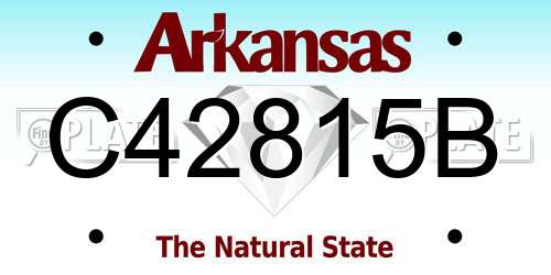 C42815B Arkansas License Plate