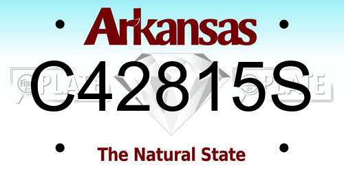 C42815S Arkansas License Plate