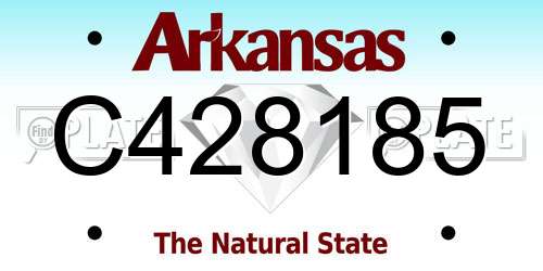 C428185 Arkansas License Plate