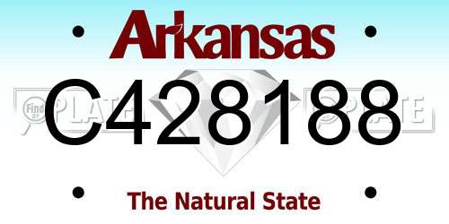 C428188 Arkansas License Plate