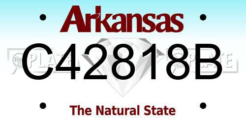 C42818B Arkansas License Plate