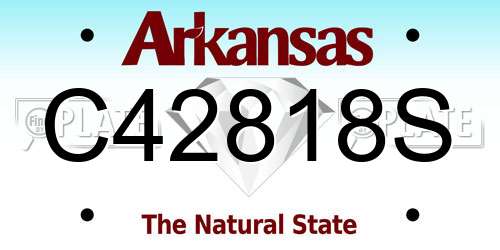 C42818S Arkansas License Plate