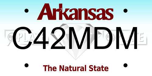 C42MDM Arkansas License Plate