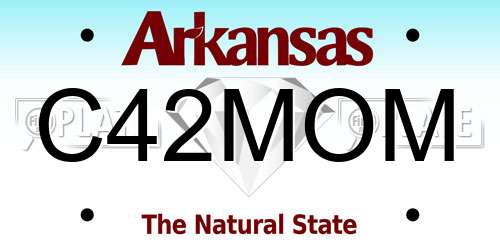 C42MOM Arkansas License Plate