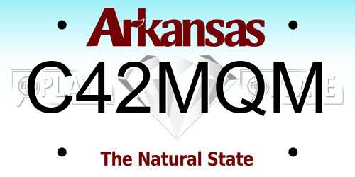 C42MQM Arkansas License Plate