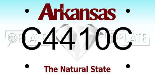 C4410C Arkansas License Plate