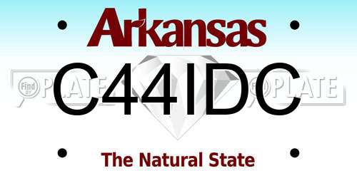 C44IDC Arkansas License Plate