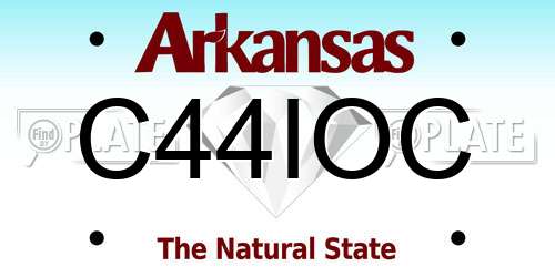 C44IOC Arkansas License Plate