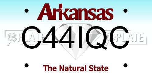C44IQC Arkansas License Plate