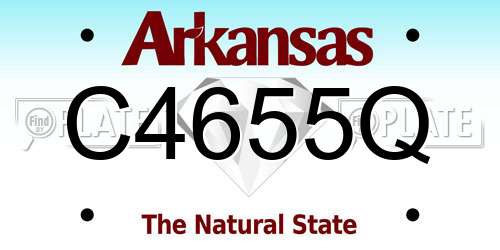 C4655Q Arkansas License Plate
