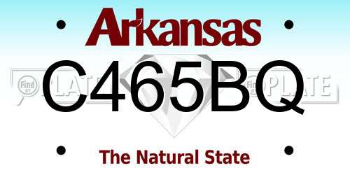 C465BQ Arkansas License Plate