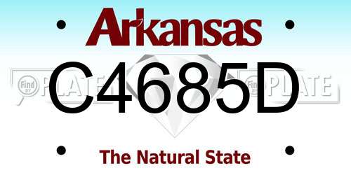 C4685D Arkansas License Plate