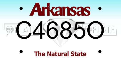 C4685O Arkansas License Plate