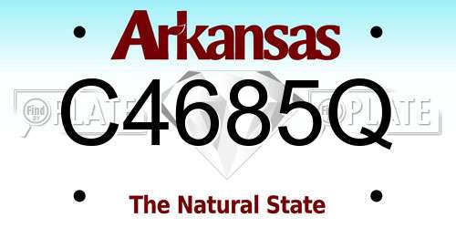 C4685Q Arkansas License Plate