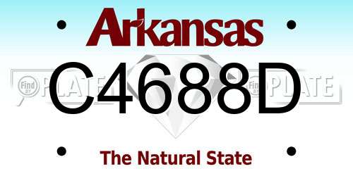 C4688D Arkansas License Plate