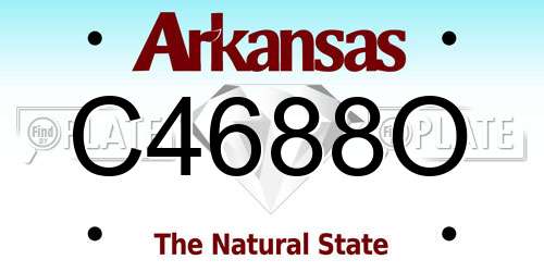 C4688O Arkansas License Plate
