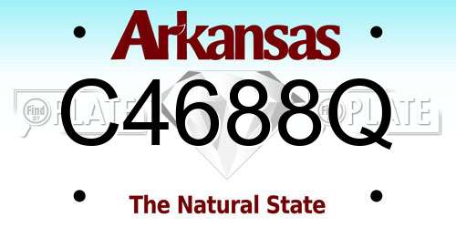 C4688Q Arkansas License Plate