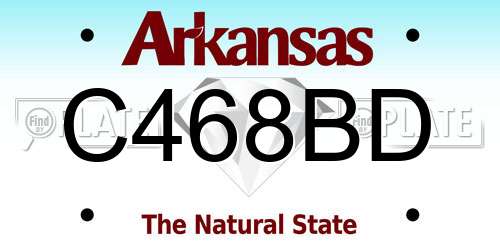 C468BD Arkansas License Plate