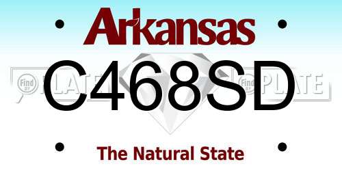 C468SD Arkansas License Plate