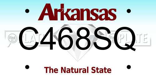 C468SQ Arkansas License Plate