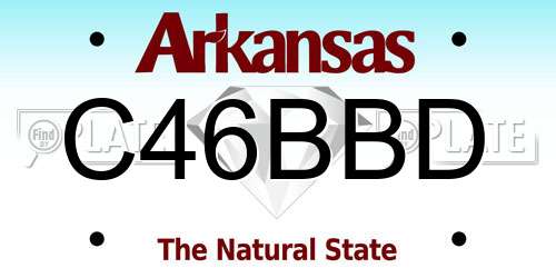 C46BBD Arkansas License Plate