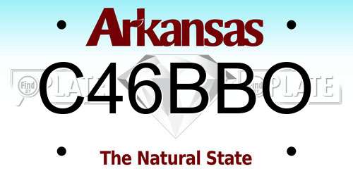 C46BBO Arkansas License Plate