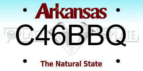 C46BBQ Arkansas License Plate