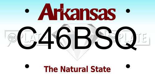 C46BSQ Arkansas License Plate
