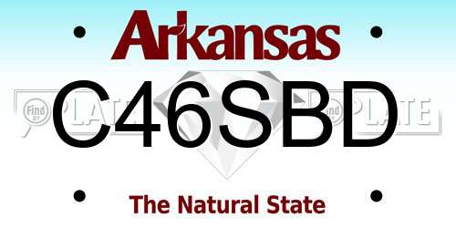 C46SBD Arkansas License Plate