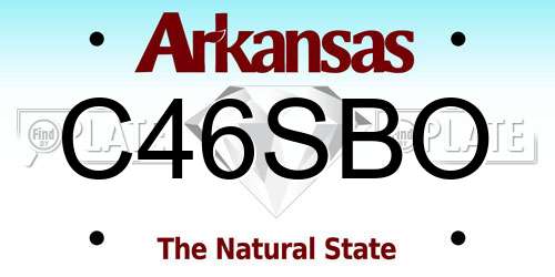 C46SBO Arkansas License Plate
