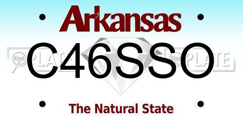 C46SSO Arkansas License Plate