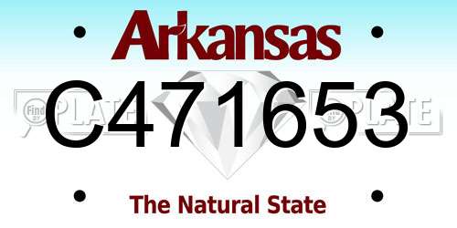 C471653 Arkansas License Plate