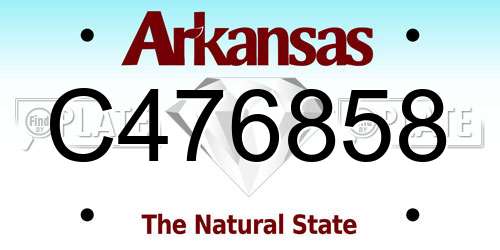 C476858 Arkansas License Plate