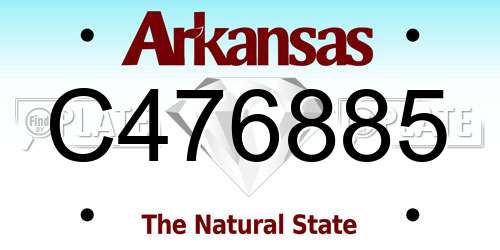 C476885 Arkansas License Plate