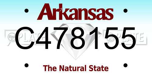 C478155 Arkansas License Plate
