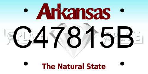 C47815B Arkansas License Plate
